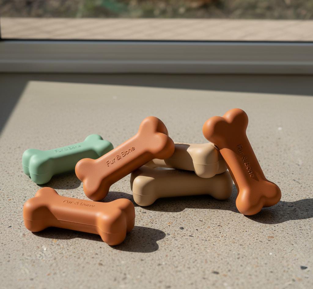 Fur & Bone™ Premium Silicone Dog Chew Toy – Soft, Durable & Stylish Bone Design